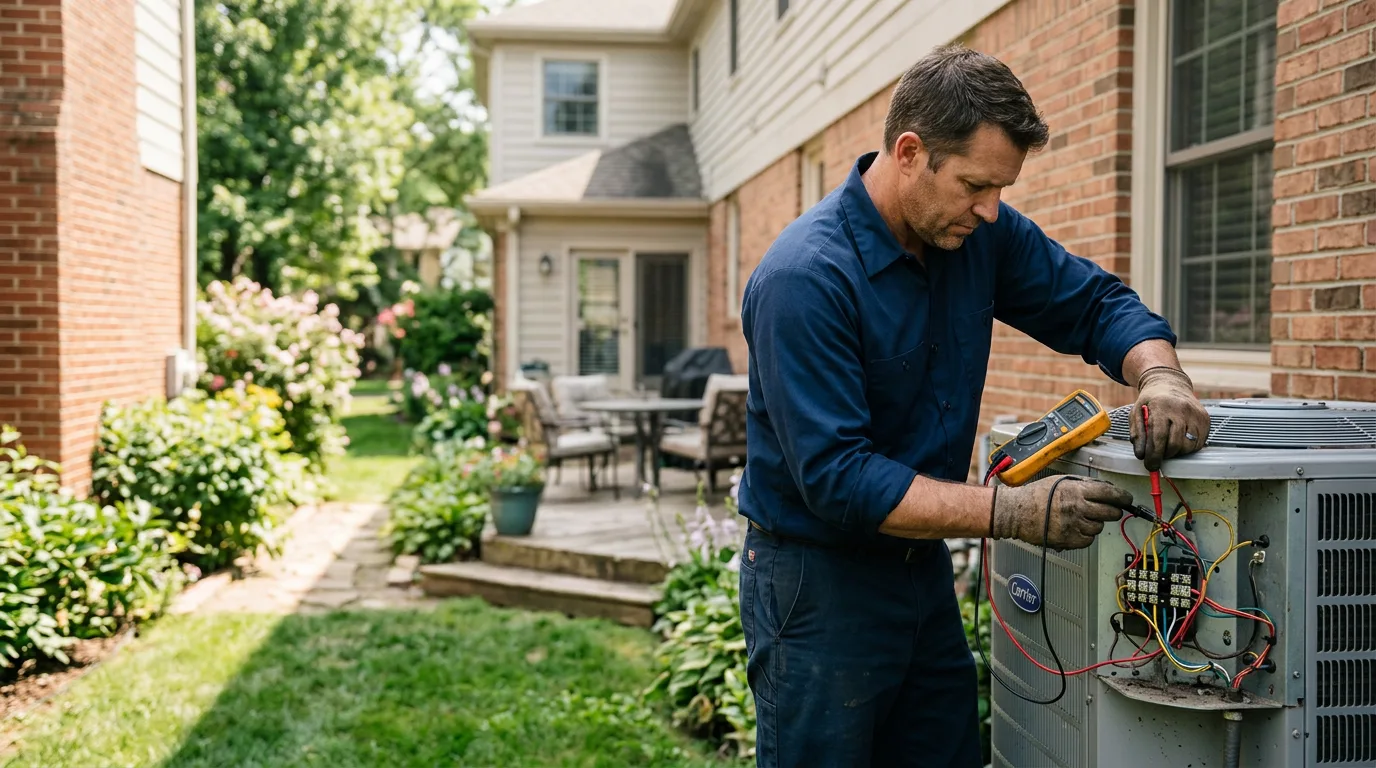 HVAC technician working near Ashburn, VA